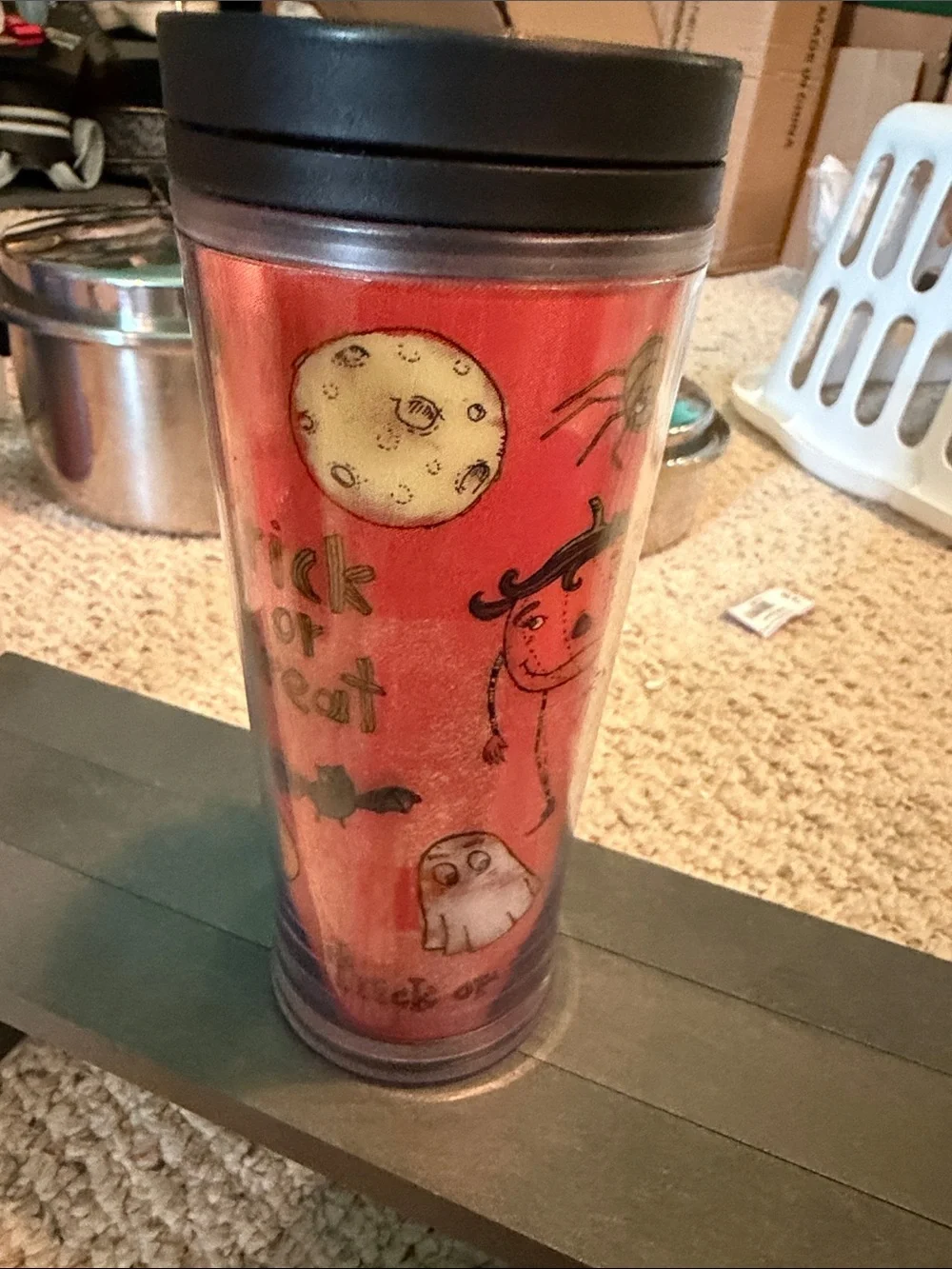 Starbucks Halloween Holographic 8oz Ghost Travel Tumbler - Orange